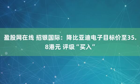 盈股网在线 招银国际：降比亚迪电子目标价至35.8港元 评级“买入”